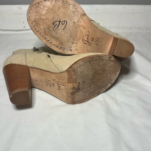 Joie - Dalton Ankle boots -Sand snakeskin leather bootie size 36/6 - Picture 5 of 5